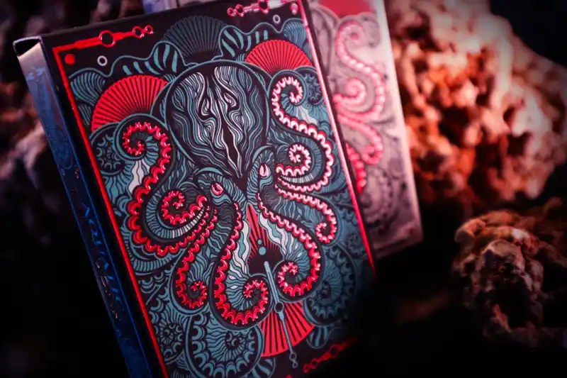 A deck of 55 poker format cards released in a dark, mysterious color version.