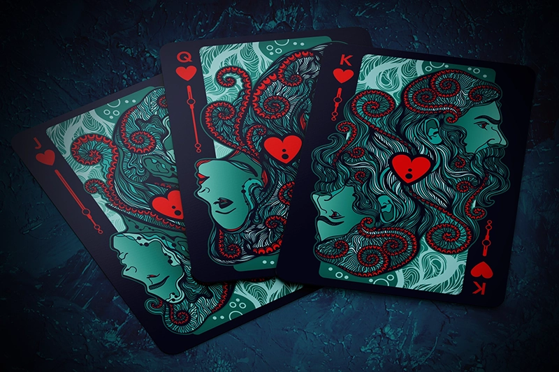 Aquatic Kingdoms: Atlantis & Helike. Artistic playing cards.